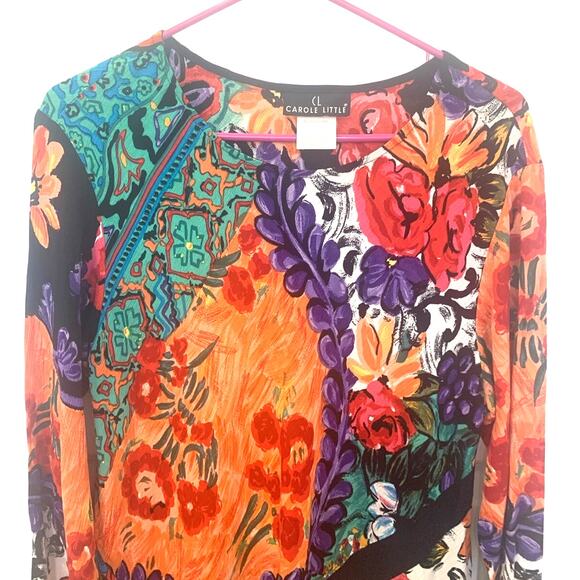 Vintage Carole Little Retro Short Dress 4  A Line  Boho Mod 70’s Hippie Festival - Picture 3 of 8